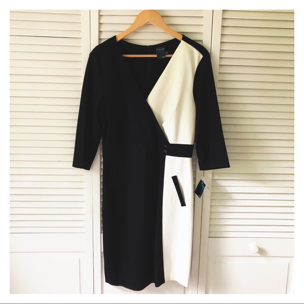 ❌SOLD❌ Gabby Skye Colorblock Sheath Dress - Picture 2 of 8